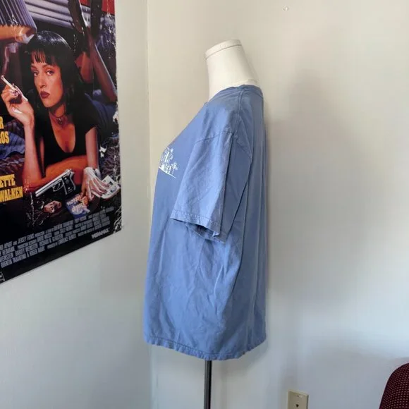 Disney Disneyland California Adventure Light Blue and White Graphic Tee Shirt - Picture 10 of 13